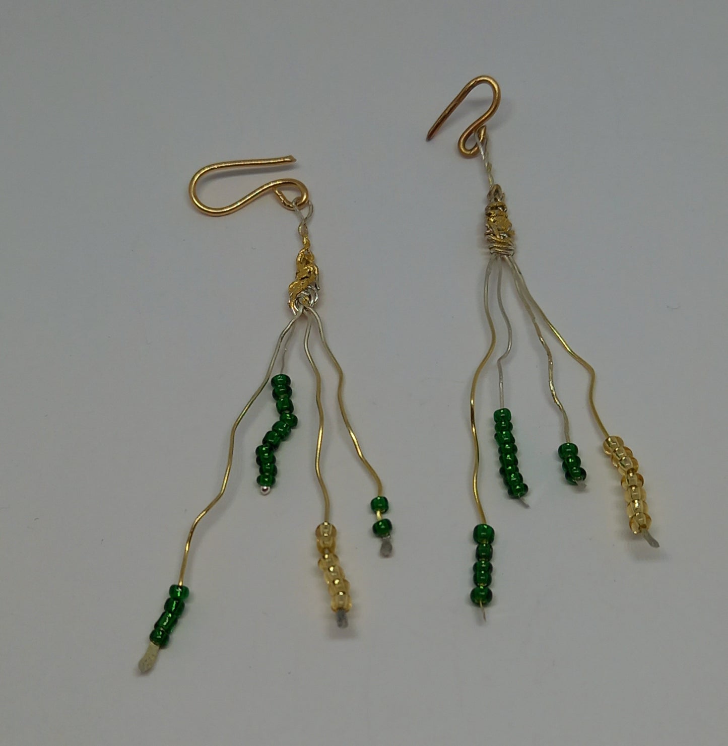 Stunning Gold and Green Drop Earrings