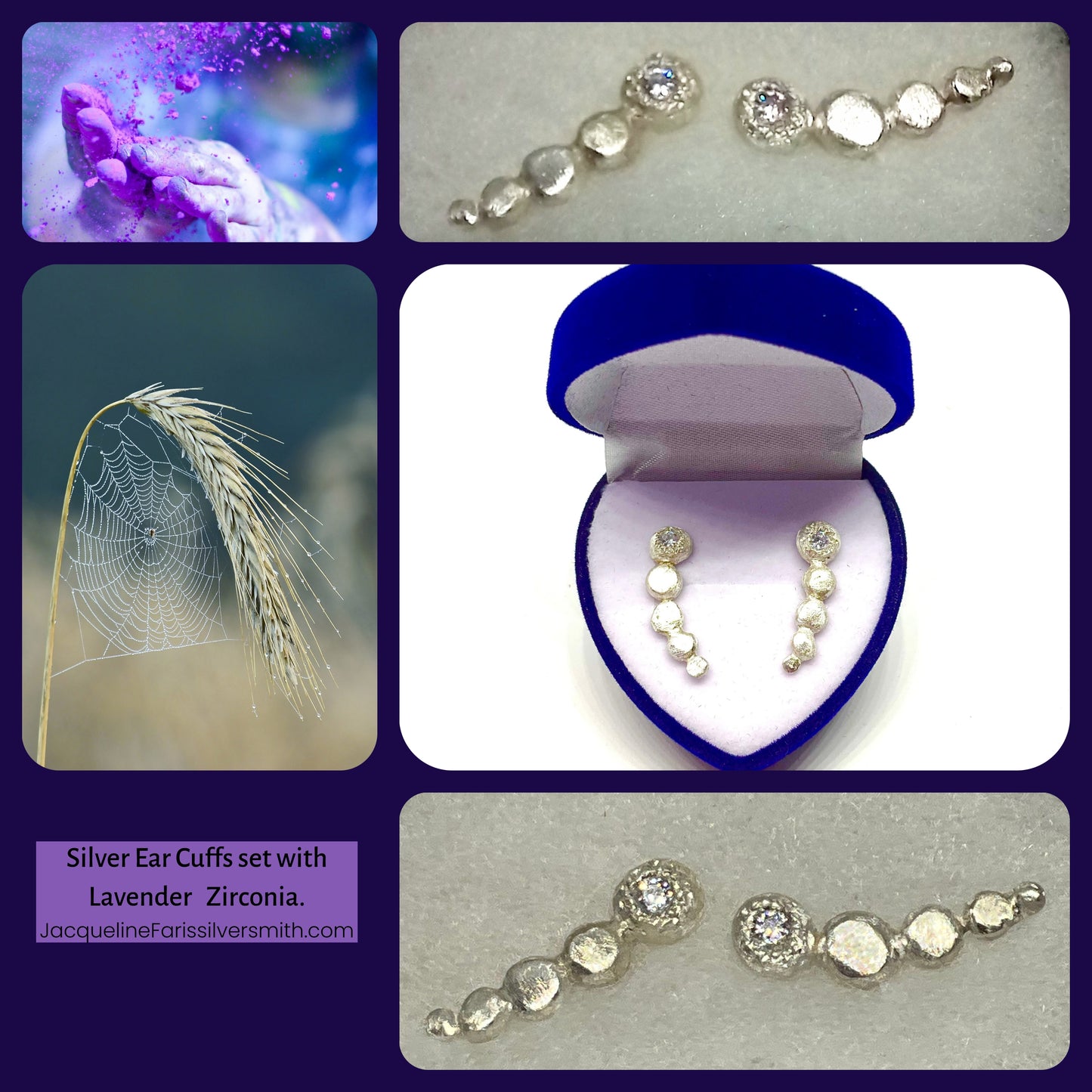Silver and Zirconia Ear Cuffs