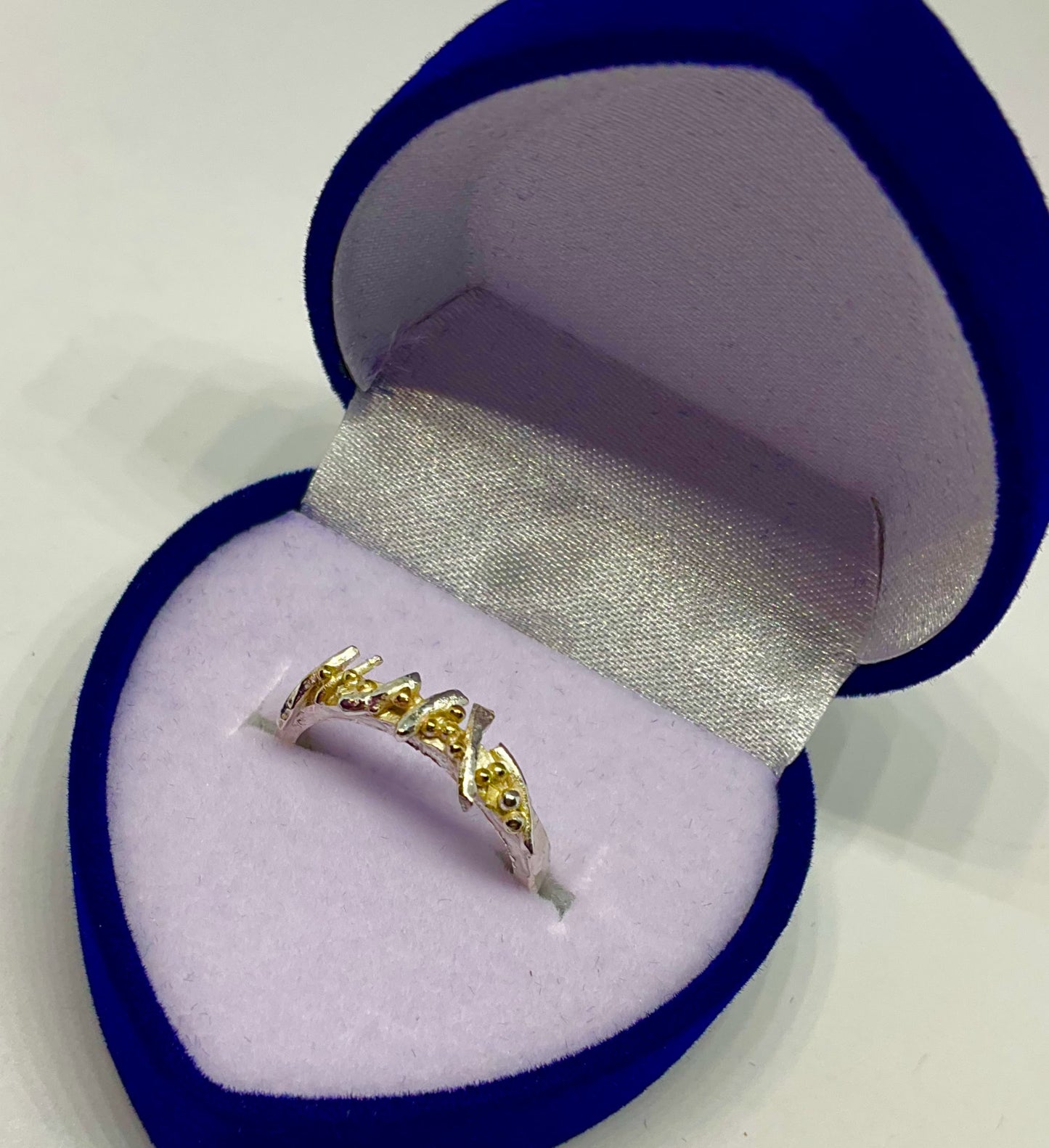 Silver and Gold Thorns Ring