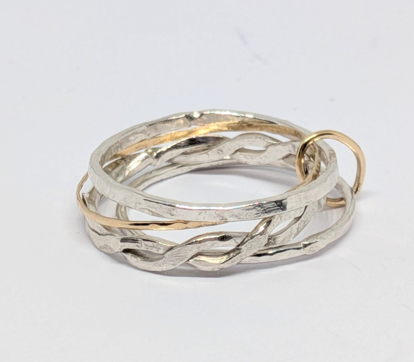 Silver and Gold Stacking Rings