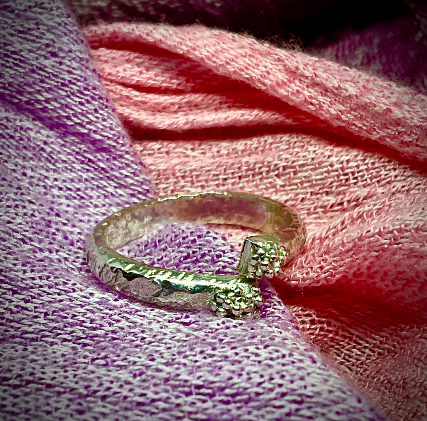 Silver Ring With Fine Silver Granulation