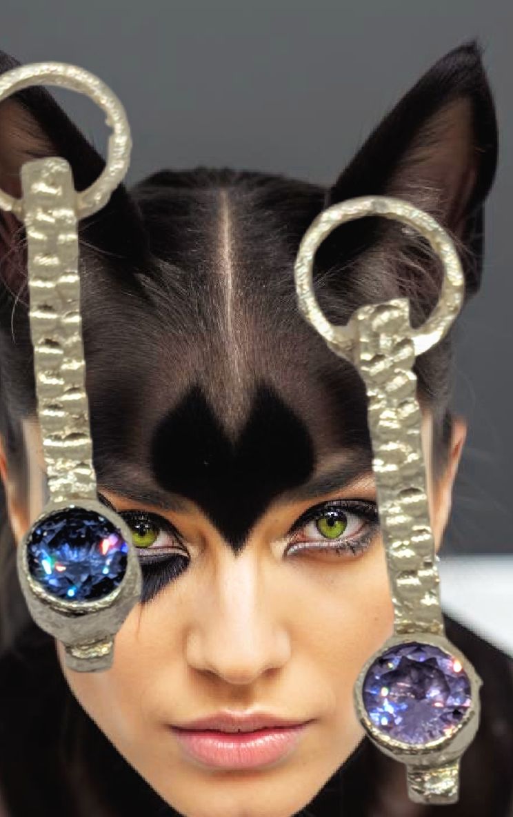 Drop Earrings with Cubic Zirconia Setting