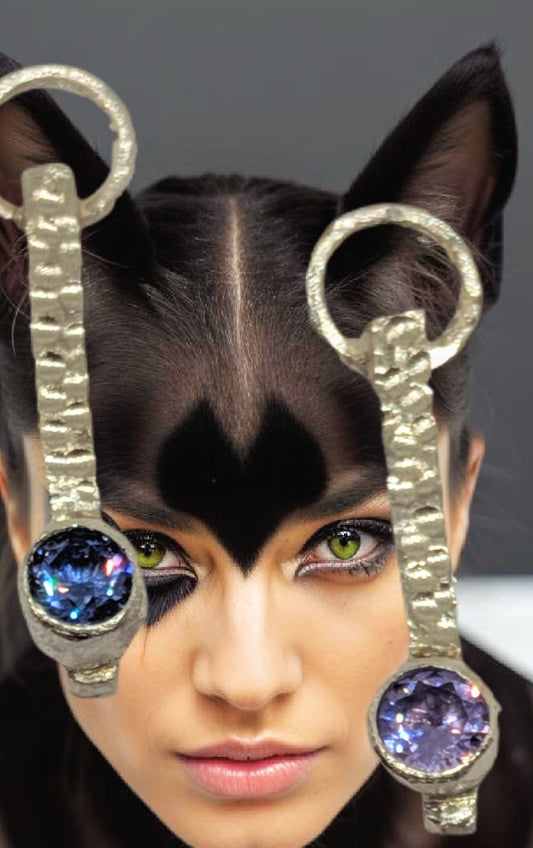 Drop Earrings with Cubic Zirconia Setting