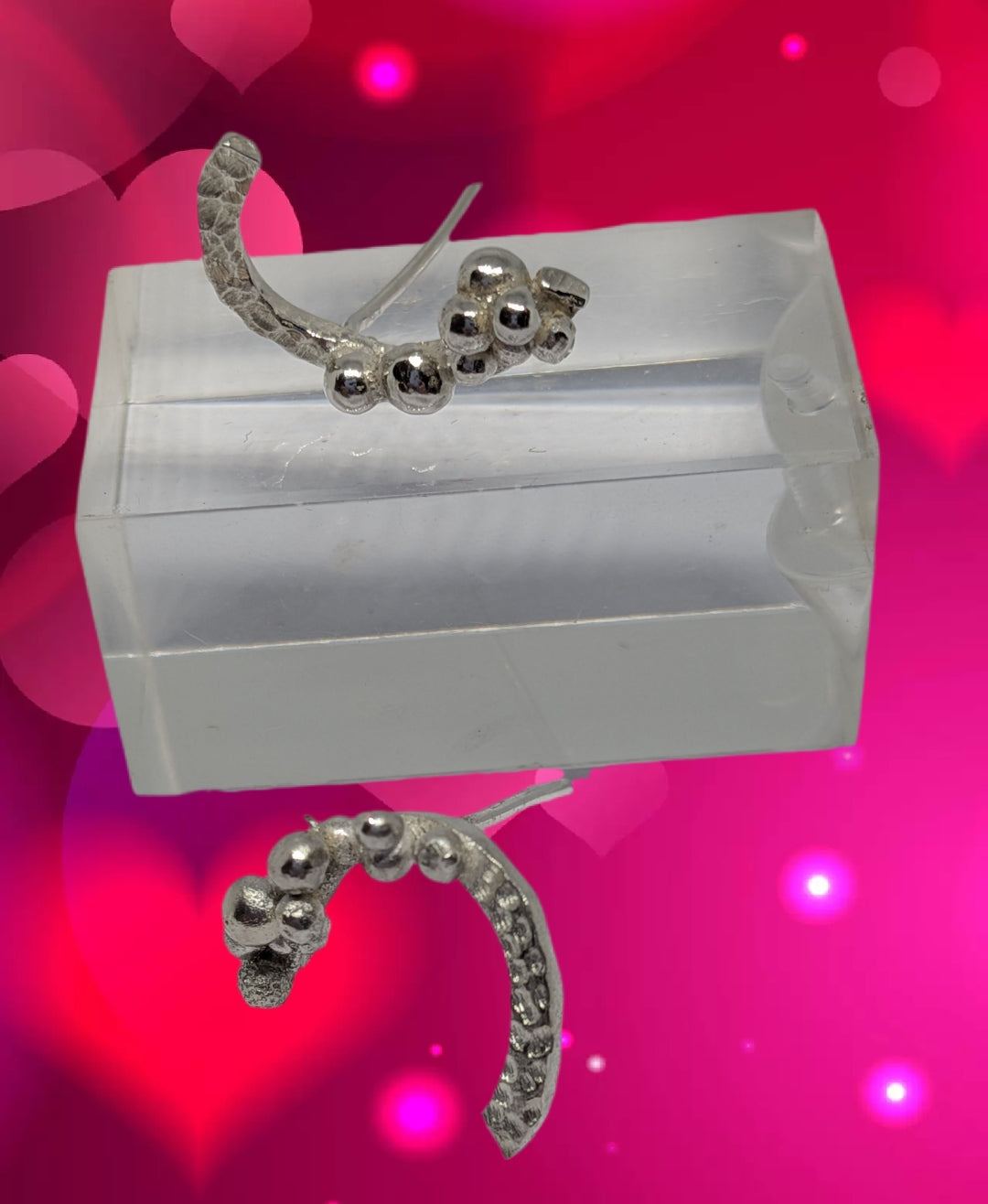 Solid Silver Unique Ear Studs