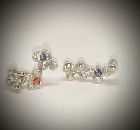 Sterling Silver and Cubic Zirconia Ear Cuffs.