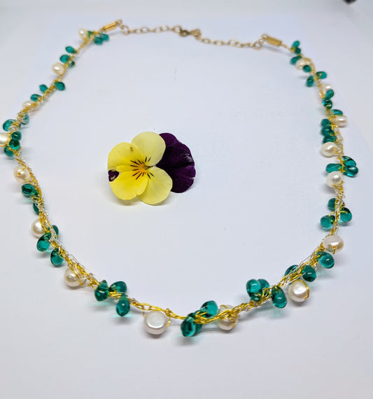 Gold and Fine Silver Necklace