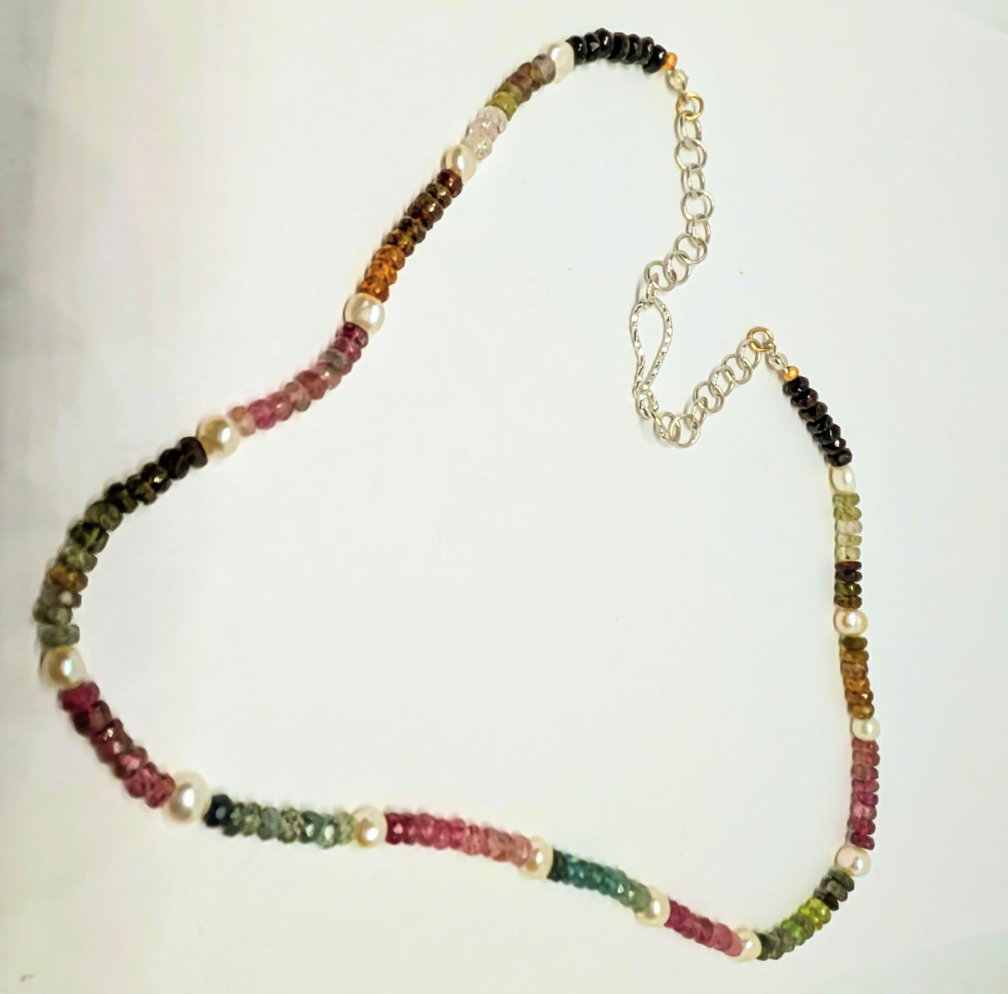 Tourmaline Necklace with Freshwater Pearls