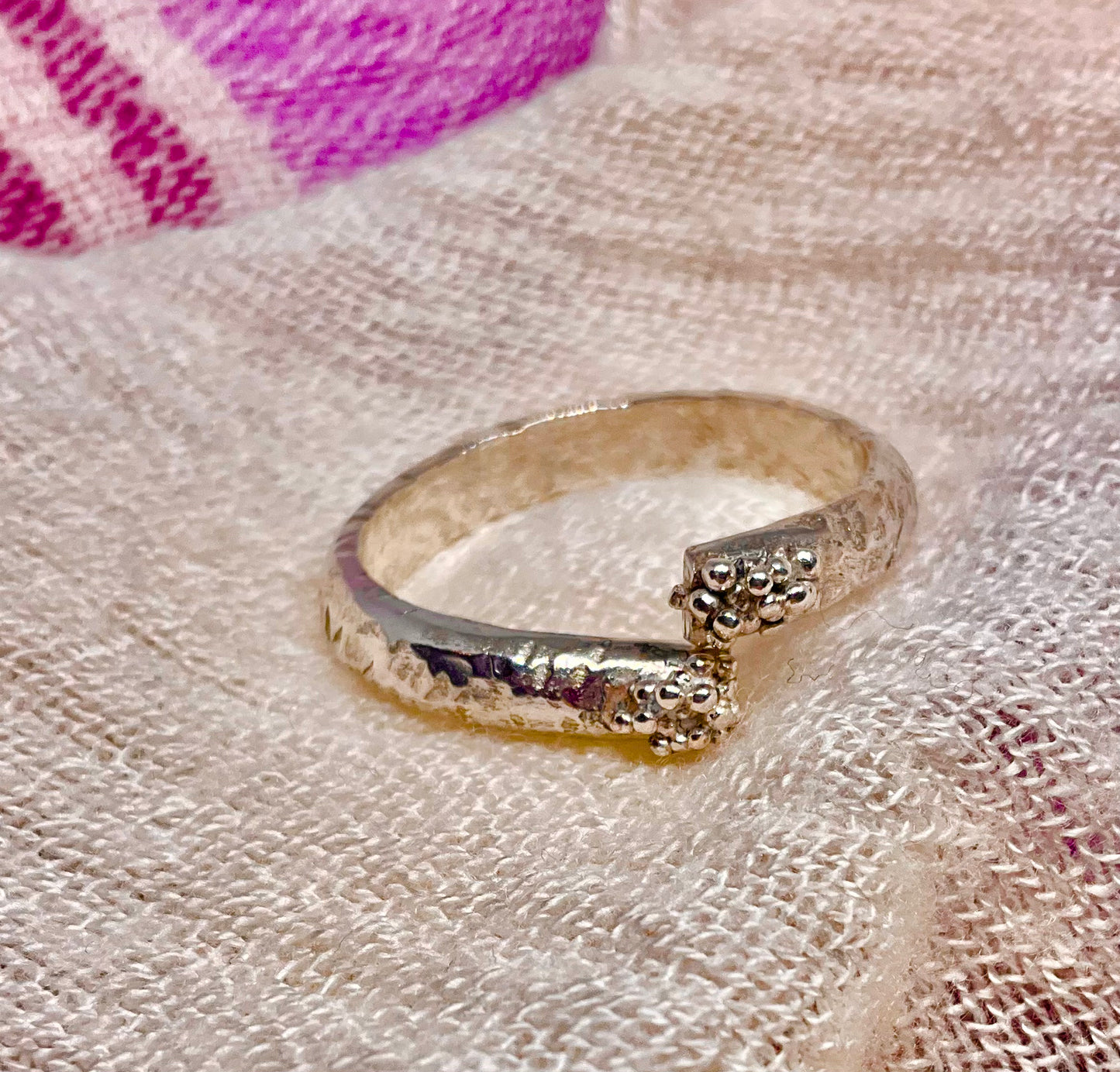 Silver Ring With Fine Silver Granulation