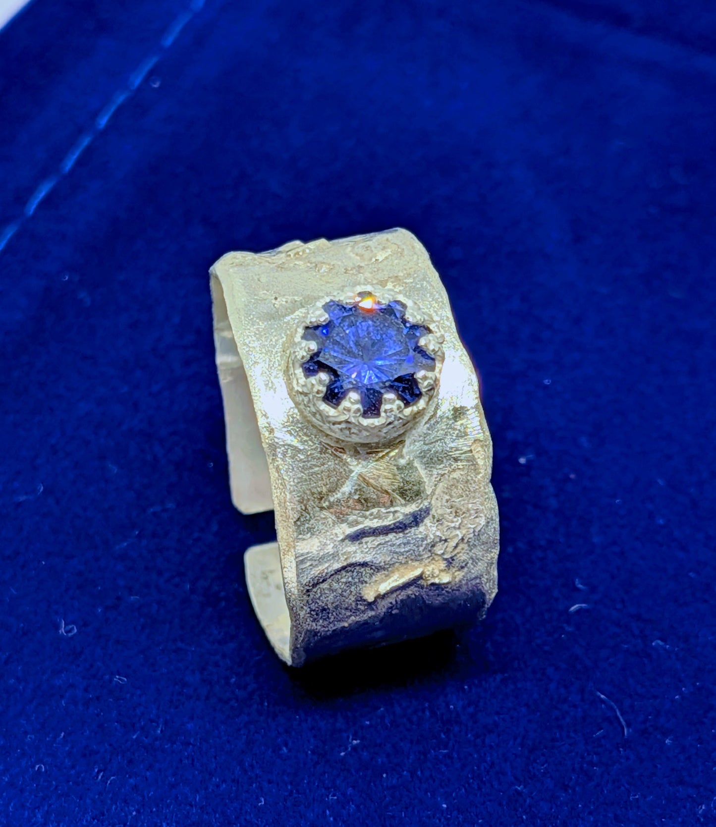 Silver and Fine silver Ring Faceted Tanzanite Setting