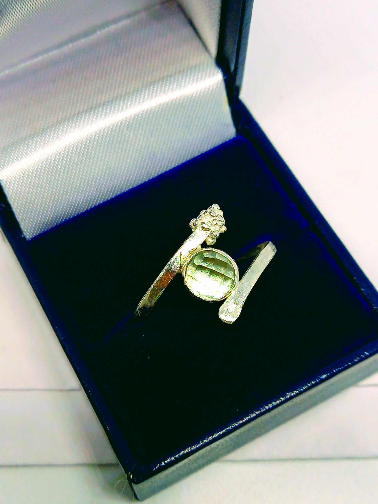 Cross Over Solid Silver and Fine Silver Ring