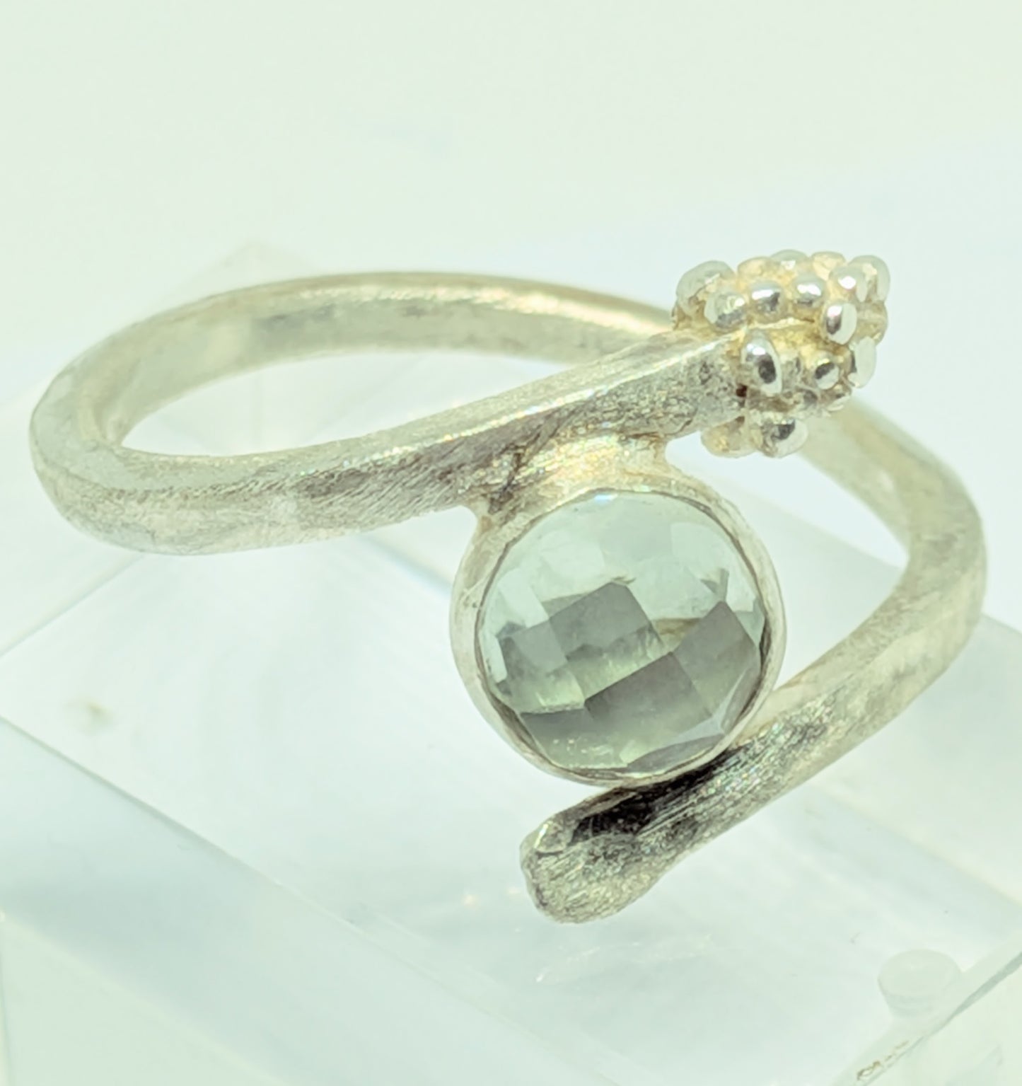 Cross Over Solid Silver and Fine Silver Ring