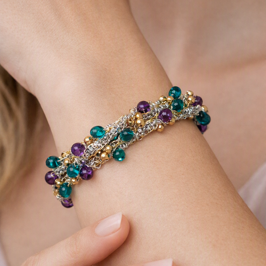 Silver Gold Bracelet.